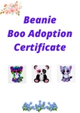 Beanie Boo Adoption Certificate-General Template