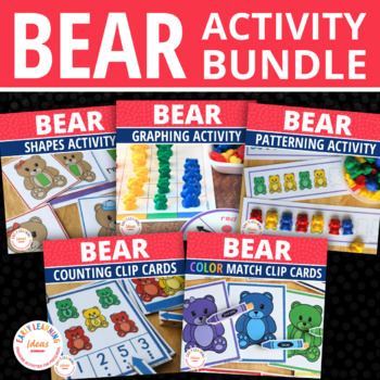 Preview of Counting Bear Activities - Teddy Bear Math Activities for preschool PreK BUNDLE