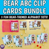 Bear Alphabet Matching Clip Cards Bundle - Preschool Kinde