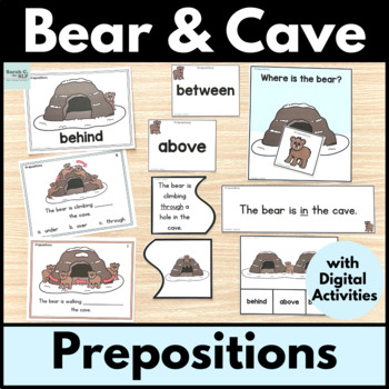 Preview of Bear & Cave Prepositions of Place or Positional Words Activities for Grammar