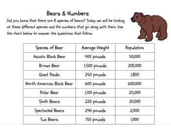 Preview of Bear Classification Math