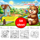 Bear Coloring Book Pages for Girls - Kids Coloring Pages, 