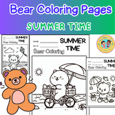 Bear Coloring Pages Summer time