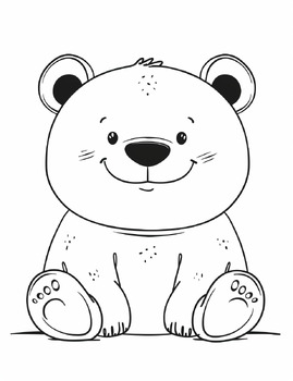 Bear Coloring Pages for Kids| 26 pages | printable Coloring Sheets