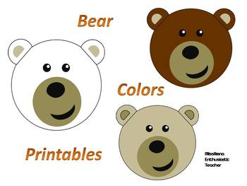 Preview of Bear Colors Printables