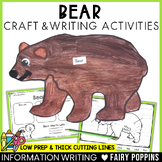 Bear Craft & Writing | Forest Animals, Woodland Animals