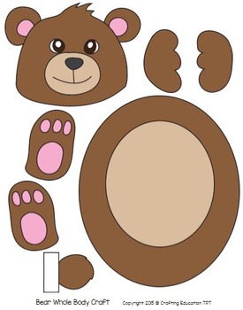 Bear Craft and Letter B Tracing Page by Crafting Education | TpT