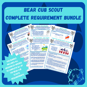 Preview of Bear Cub Scout Complete Requirement Bundle