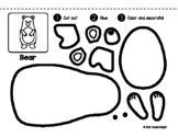 Bear Cut and Paste Fine Motor Activity: Fun Scissor Skills