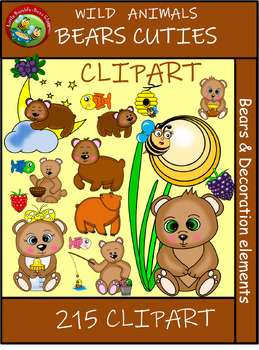 Preview of Bear Cuties Clipart/Wild Animals Clipart