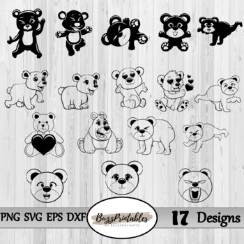 Cartoon Teddy Bear Svg Png Eps, Commercial use Clipart Vecto