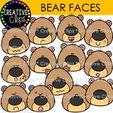 Bear Faces and Emotions Clipart {Bear Clipart}