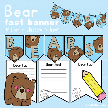 Preview of Bear Fact Banner for Informational Writing