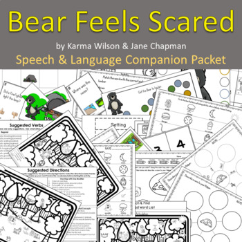 Preview of Bear Feels Scared Speech and Language Book Companion