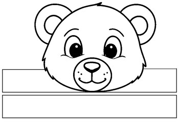 Preview of Bear Headband - Brown Bear - Hat Paper Crown Coloring Craft Activity - 4K