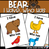 Bear I Have, Who Has - Vocabulary Game - Back to School Sm