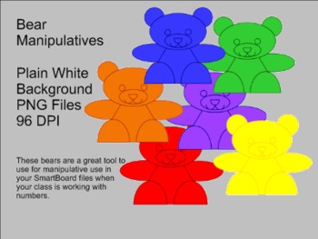 Preview of Bear Manipulative Clipart Set