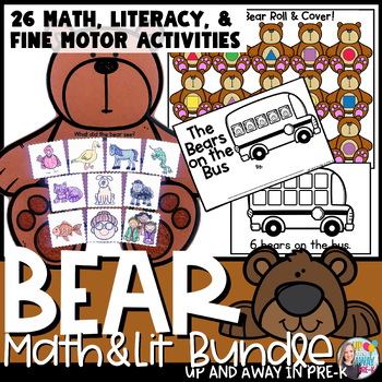 Preview of Bear - Math and Literacy Activity BUNDLE - Play Based Learning