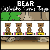 Bear Name Tags - Editable