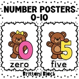 Bear Number Posters 0-10