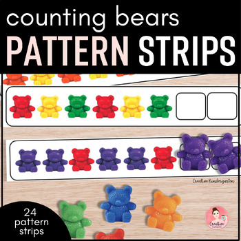 Preview of Bear Pattern Work Mats for Kindergarten Math Centers