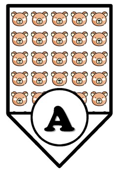 Preview of Bear Pennant Letters Banner, Buntings, Alphabet Posters, Classroom Décor
