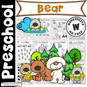 Preview of Bear Preschool Worksheets