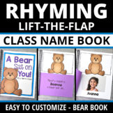 Printable Rhyming Practice Class Books Editable Name Book 