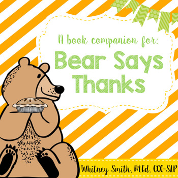 Preview of Bear Says Thanks Book Companion