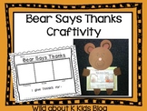 Bear Says Thanks Craftivity