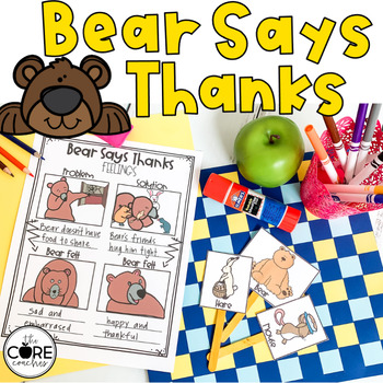 Preview of Bear Says Thanks Read Aloud - Thanksgiving Activities - Reading Comprehension