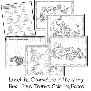 Bear Says Thanks | Sequencing and Retelling Activities | TpT