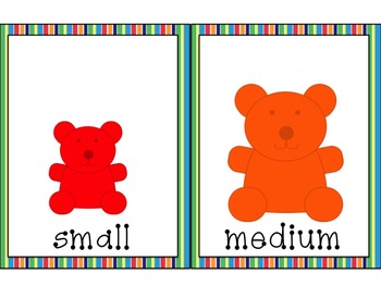 Bear Size Sorting by Erin from Creating and Teaching | TpT