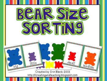 Preview of Bear Size Sorting