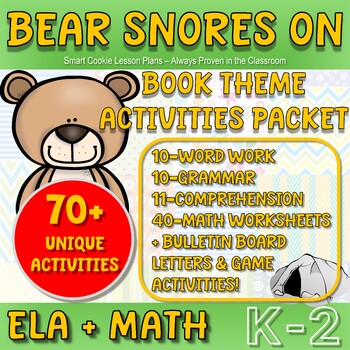 Preview of Bear Snores On - Language Arts & Math Worksheets