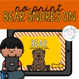 Bear Snores On | No Print Book Buddy Speech & Language