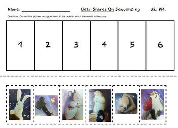 Bear Snores On Sequencing--Kindergarten Reading Street Unit 2 Week 4
