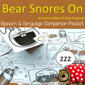 Preview of Bear Snores On Speech & Language Book Companion