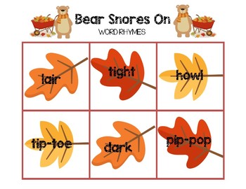 Bear Snores On - Word Rhymes
