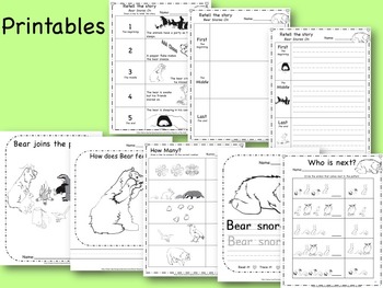 Bear Snores On Activity Pack Sequence Activites Flannel Book La Math