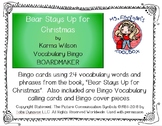 Bear Stays Up for Christmas - BOARDMAKER Bingo Game