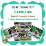 Bear Theme Puzzles Skip Counting 1-10 and Fry Words to 1b