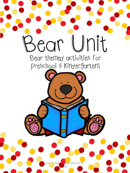 Preview of Bear Unit Activities