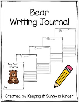 Preview of Bear Writing Journal and Craft DOLLAR DEAL