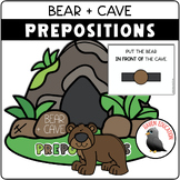 Bear + Cave Preposition Activity (10 Task Cards | Interactive)