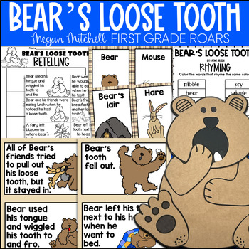 Preview of Bear's Loose Tooth Activities Book Companion Reading Comprehension