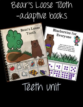 Preview of Bear's Loose Tooth-Adaptive Book and Bear Unit