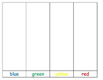 Preview of Bear sorting sizes colors blue red green yellow ESL graph center COMMON CORE