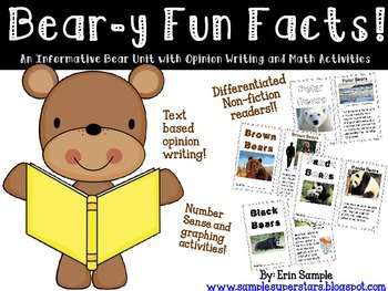 Preview of Bear -y Fun Facts {An Informative ELA Opinion Writing Unit About Bears}