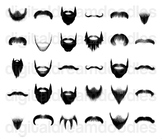 Beard Clip Art - Moustache Goatee Digital Graphics